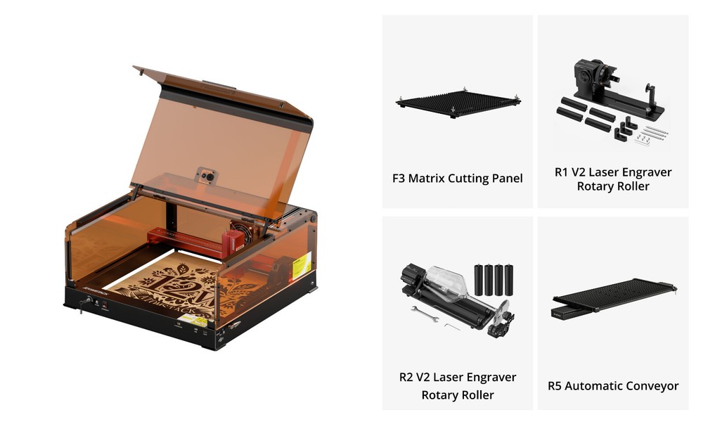 AtomStack A48 Ultra 210W Laser Engraver Engraving Cutting Machine with Enclosure