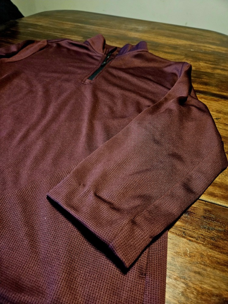 Ben Hogan Performance L Plum Pullover Jacket Mid Sleeve Golf Quarter Zip