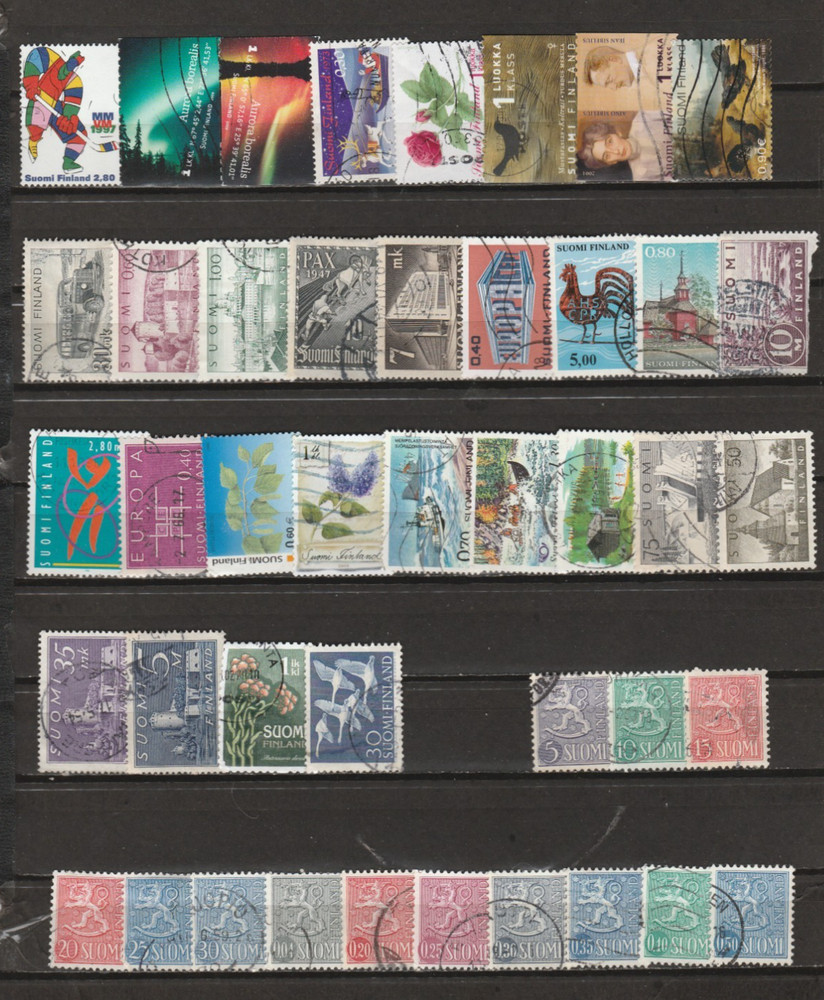 BULK LOT # 1 -  90 Different Stamps from Finland