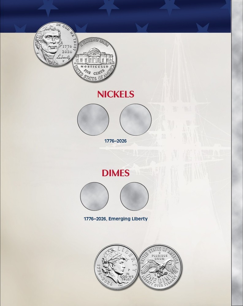 Whitman 250th America Celebration Coin Folder – Single Mint / Type Set #5535