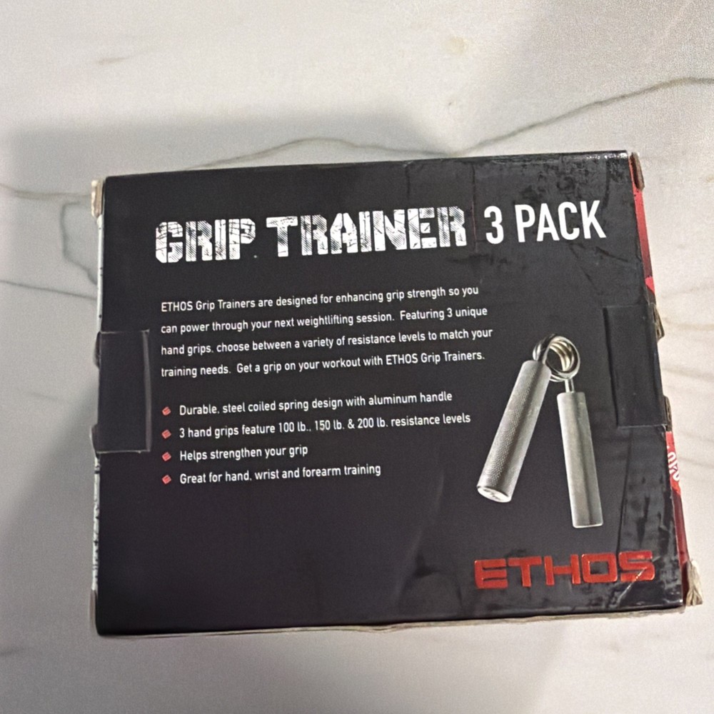 ETHOS Grip Trainer 3 pack 100 lbs 150 lbs 200 lbs