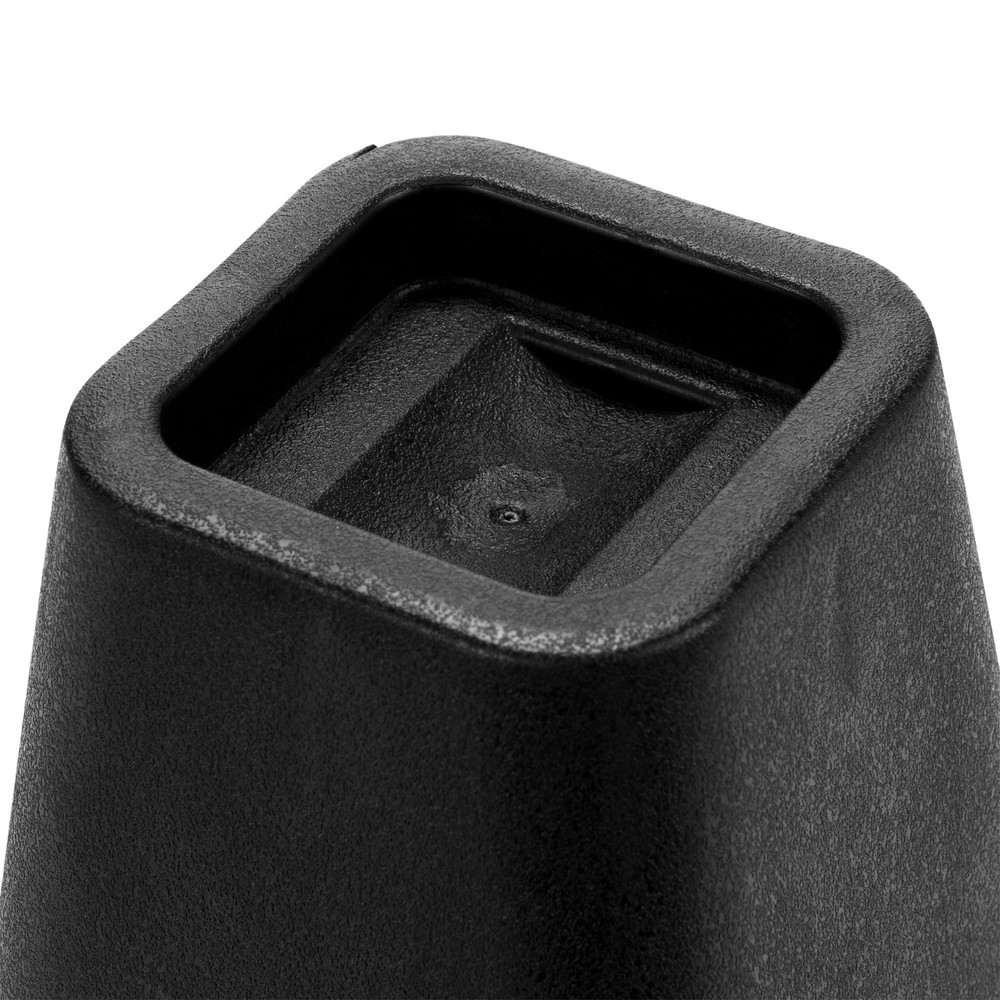 6 inch Plastic Bed Risers with Wheel Caster Stabilizer, Black, 2.29 lb