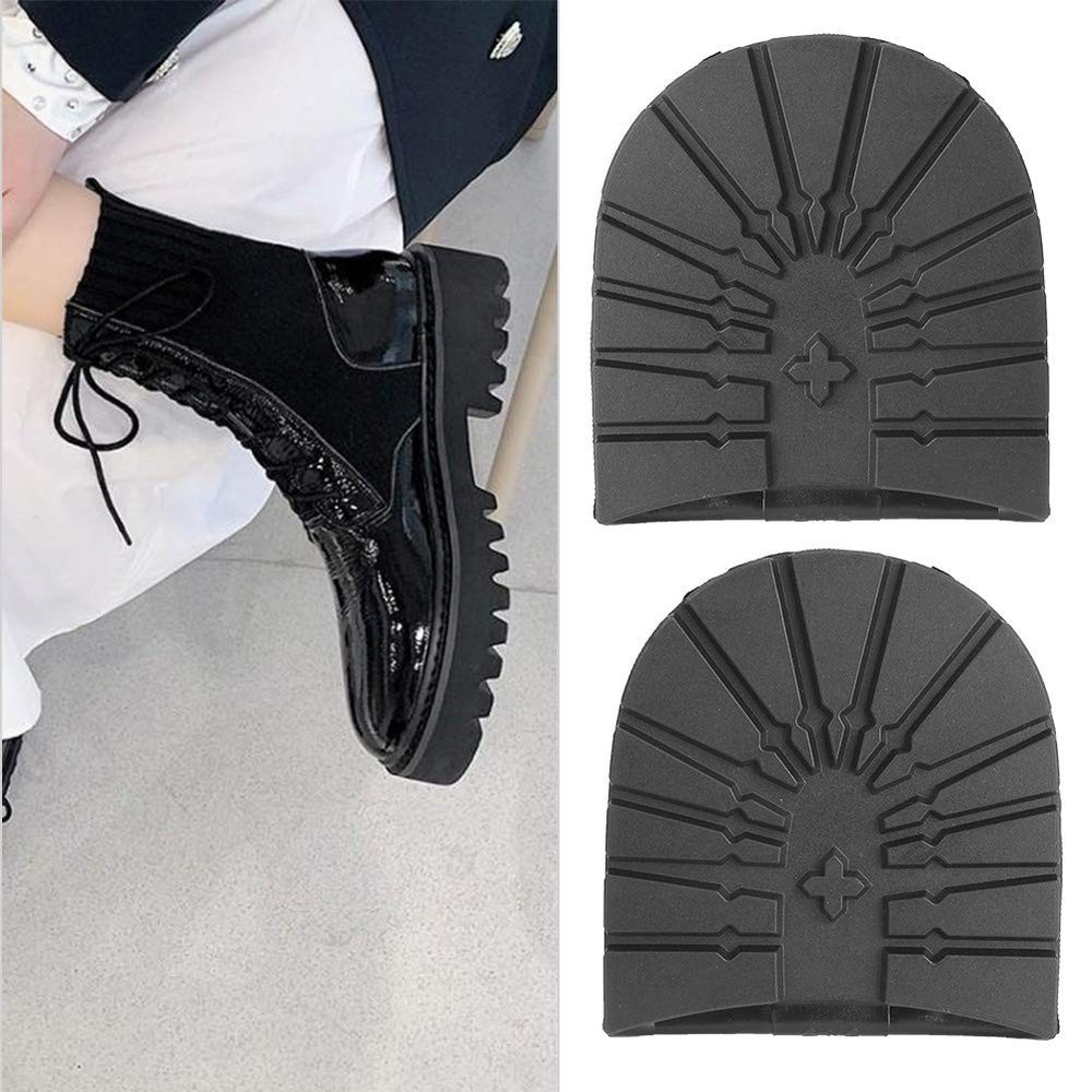Watris Veiyi A Pair Boot Heel Replacement Pads, Non-Slip Black Heel,