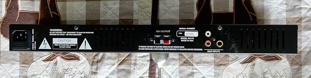 Rolls RA170 70 Watt PA Audio Distribution Amplifier + Speaker Transformers