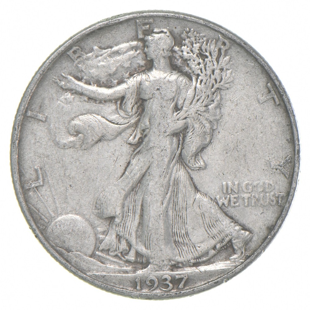 1937 XF Walking Liberty Half Dollar 90% Silver
