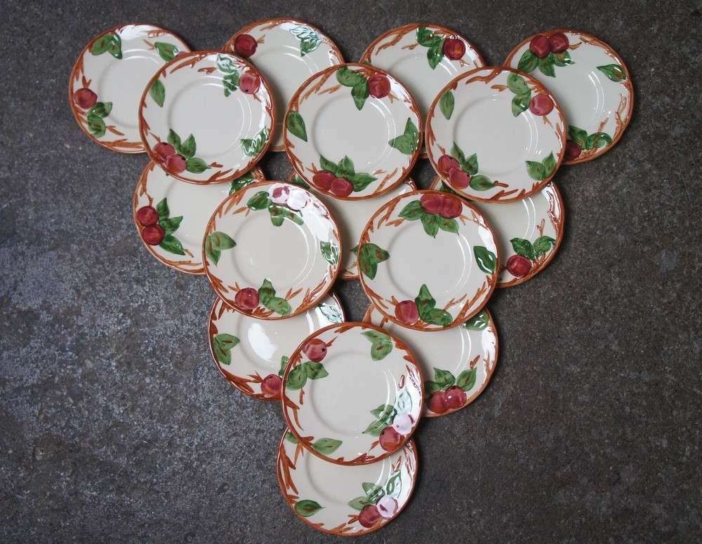120 Piece Vintage Franciscan Apple Pattern Dinnerware Hand Painted USA England