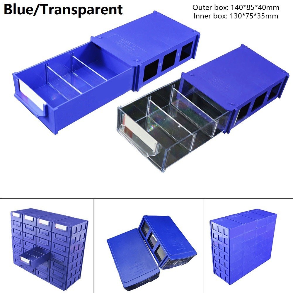 Container Storage Box 140*85*40mm Blue Component Screws Crafts Hardware