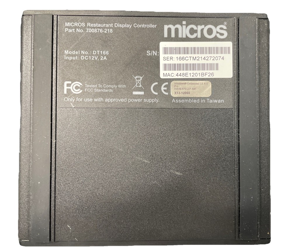 Micros DT166 Restaurant Display Controller. No Power Supply.