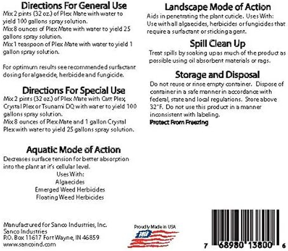 Plex Mate Aquatic Surfactant for Herbicides