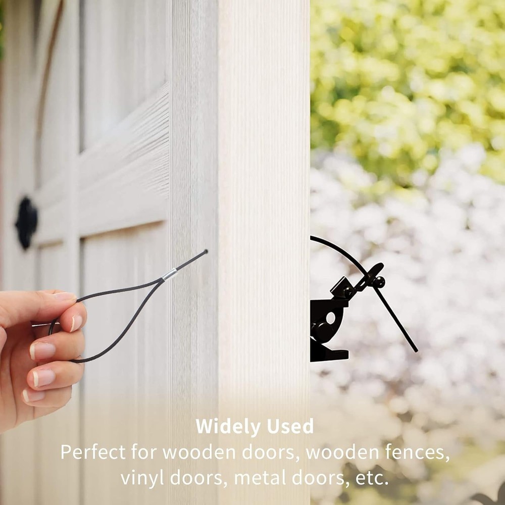 Elegant Stainless Steel Gate Latch Cable Pull with Spring Loader for Easy Access