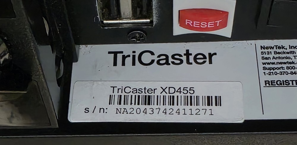 Newtek Tricaster XD455 TCXD455 Live Video Production System with Control Surface