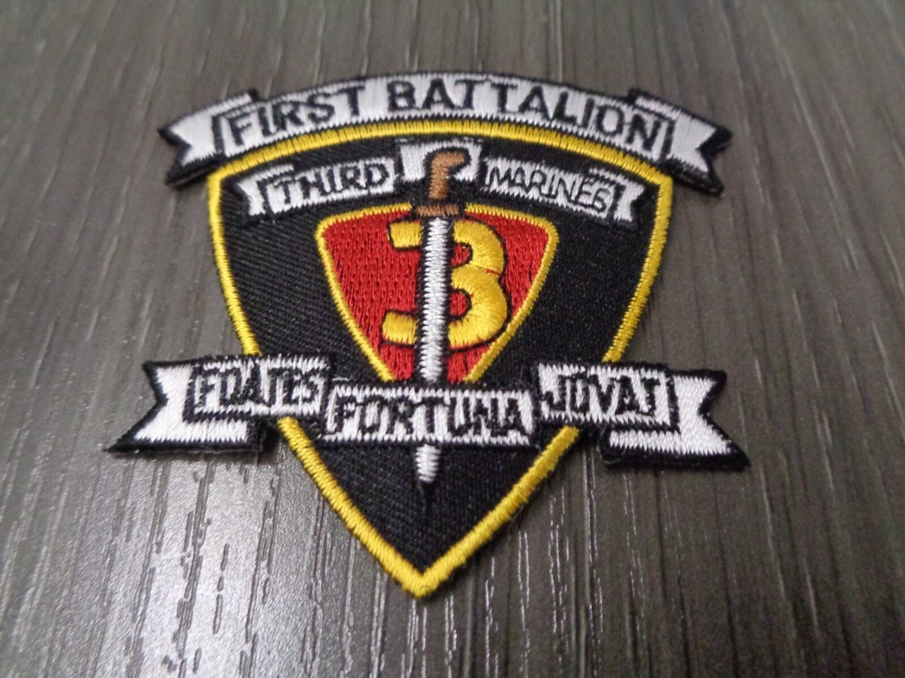US MARINE CORPS FIRST BATTALION THIRD MARINE REGIMENT PATCH (MC3)