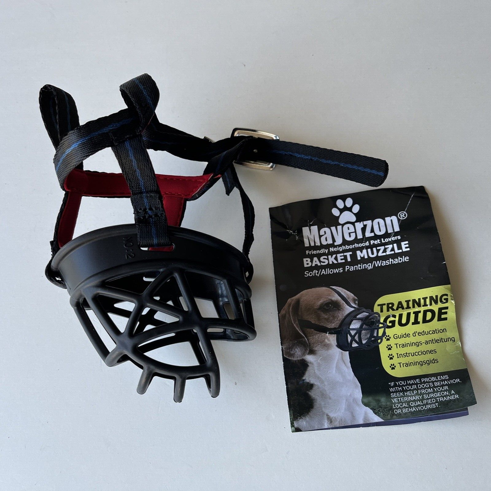 Mayerzon Anti Stop Bite Chewing Basket Muzzle Large #5 New