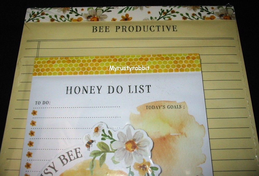 BEE Productive Note Pad Set & Bee Journal - Lined ~ Honey Do List & Busy Bee