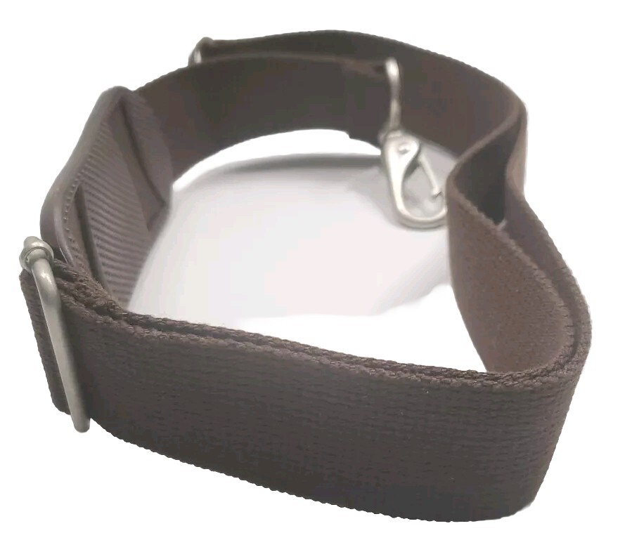 Strap Only 27" Adjustable Brown Canvas 1.5" Wide Heavy Duty Clips