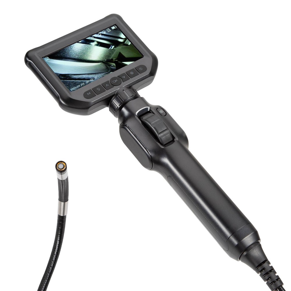 Two-Way Articulating Borescope Camera with Light With Light Snake Scope Camera