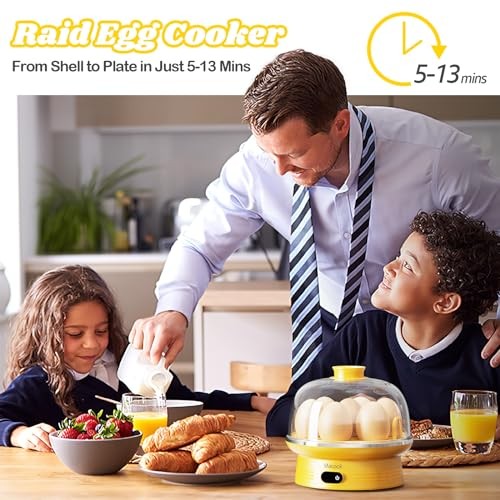 Easter Rapid Egg Cooker with Touchscreen – 7-Egg Capacity, Yellow