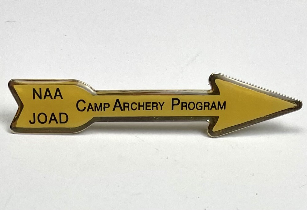 VTG 2.5" Light Yellow CAA NAA JOAD Camp Archery Program Club Arrow Pin PINBACK