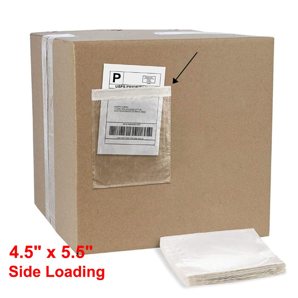 4.5x5.5 Faced Document Packing List Invoice Shipping Label Envelope Side Loading