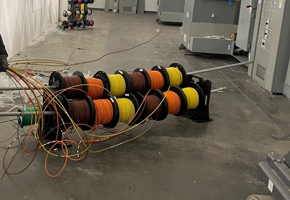 Portable Wire Dispenser Electrical Cable Spool Rack Spool Caddy Wire Roll Holder