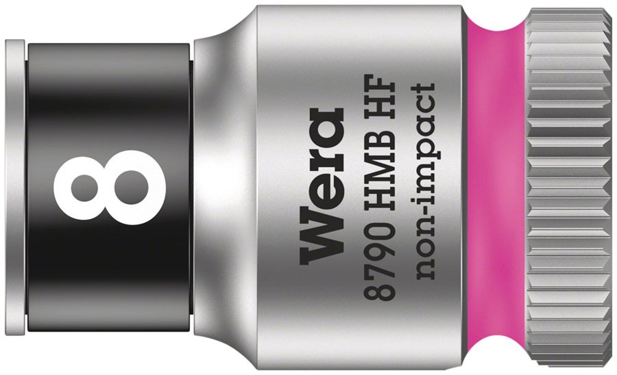 Wera Zyklop 3/8" Drive 8mm Socket with Holding Function, Chrome Vanadium,