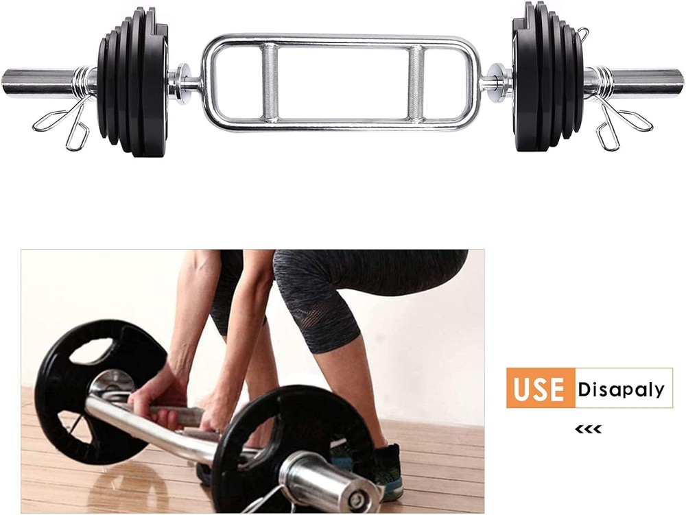 34" Olympic Solid Standard Threaded Triceps Bar Deadlift Barbell Weightlifting