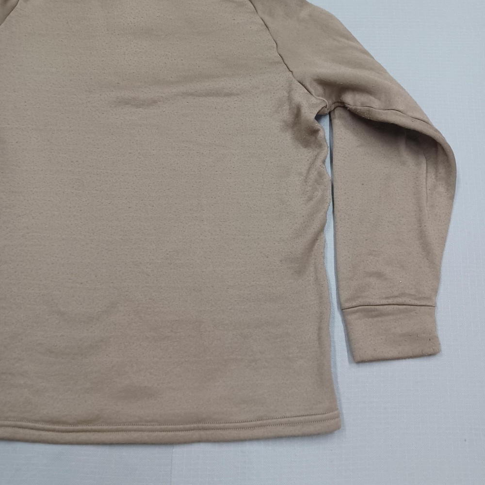 Military Undershirt Cold Weather Medium Brown 100% Polypropylene Quarter Zip