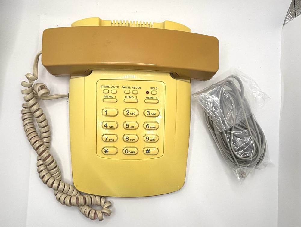Vintage 1980’s Universal Security Instruments Angled Push Button Telephone