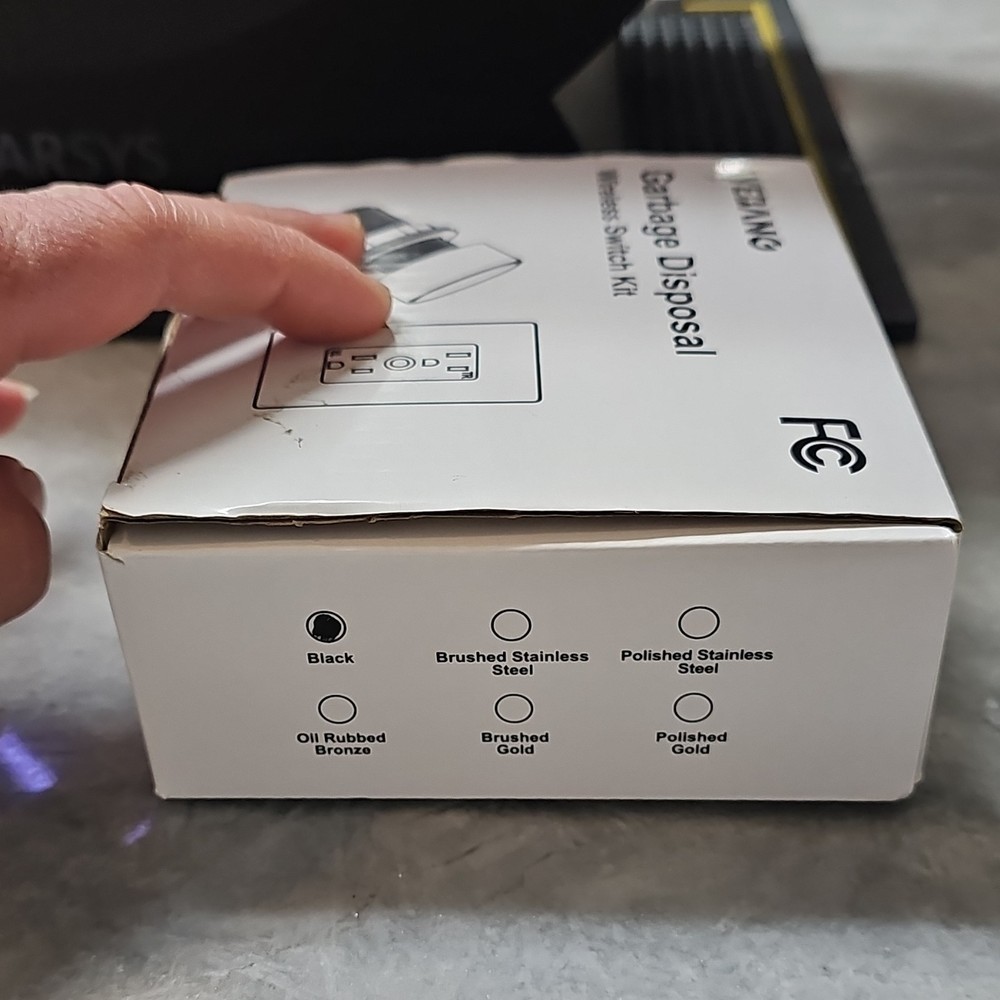 WEBANG 2 HP Wireless Switch Kit Black for Garbage Disposal Model WWS1S