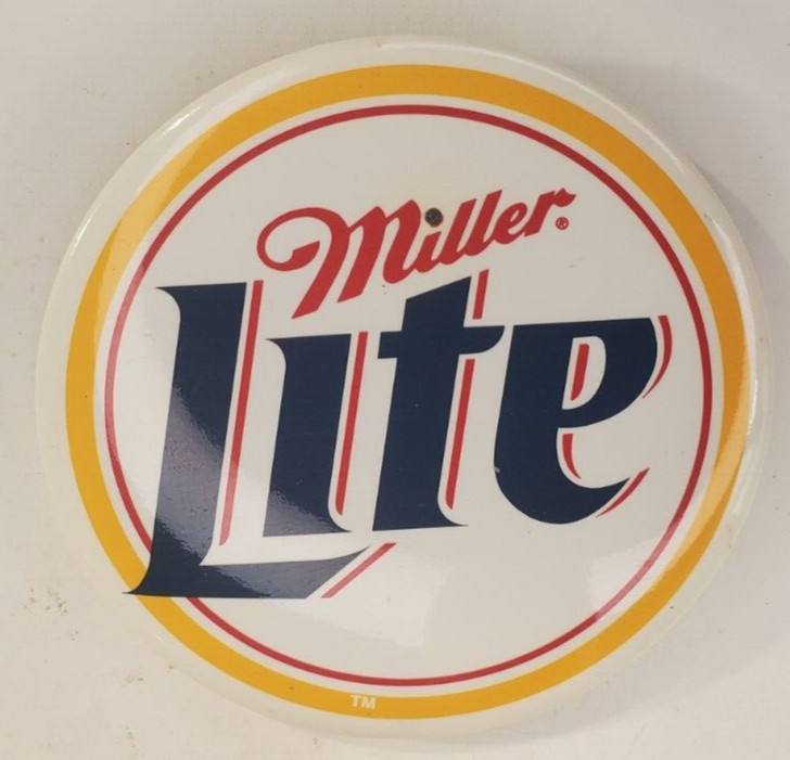 Vintage 2002 Miller Lite Employee Blinking Pinback Button Works