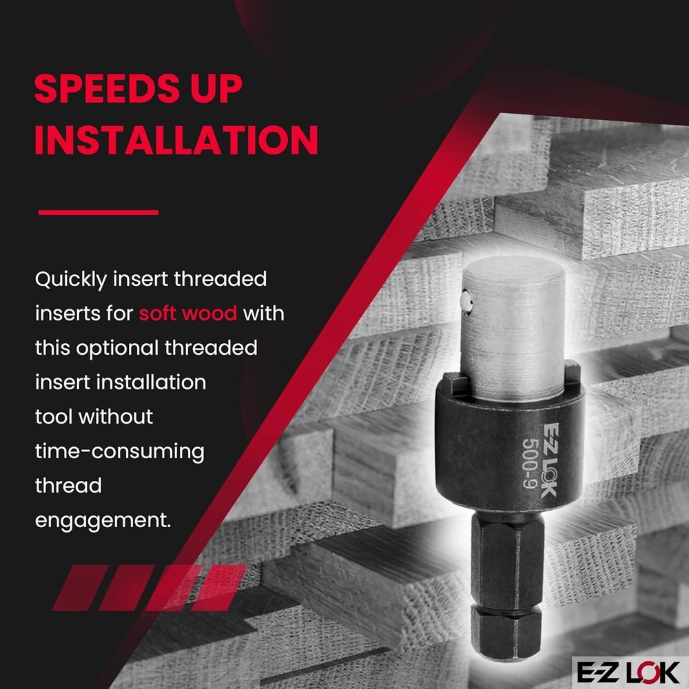 Effortless Threaded Insert Installation Drive Tool - Fits Standard Power Drills