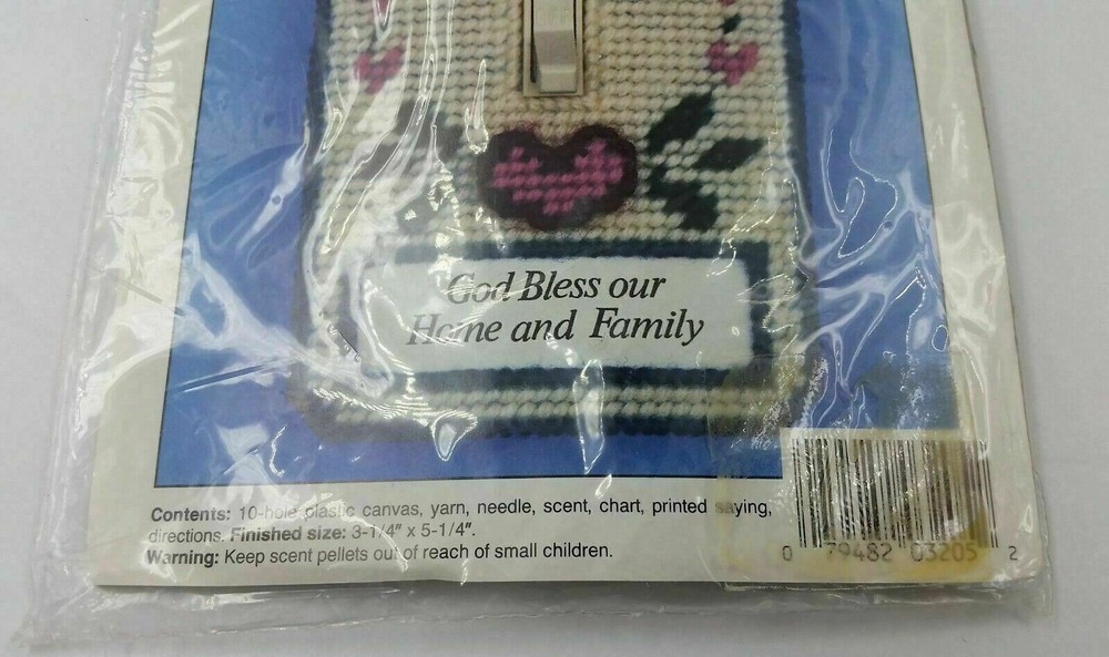 Vintage Make It Quick Scented Plastic Canvas 3-D Switchplate Kit Sealed