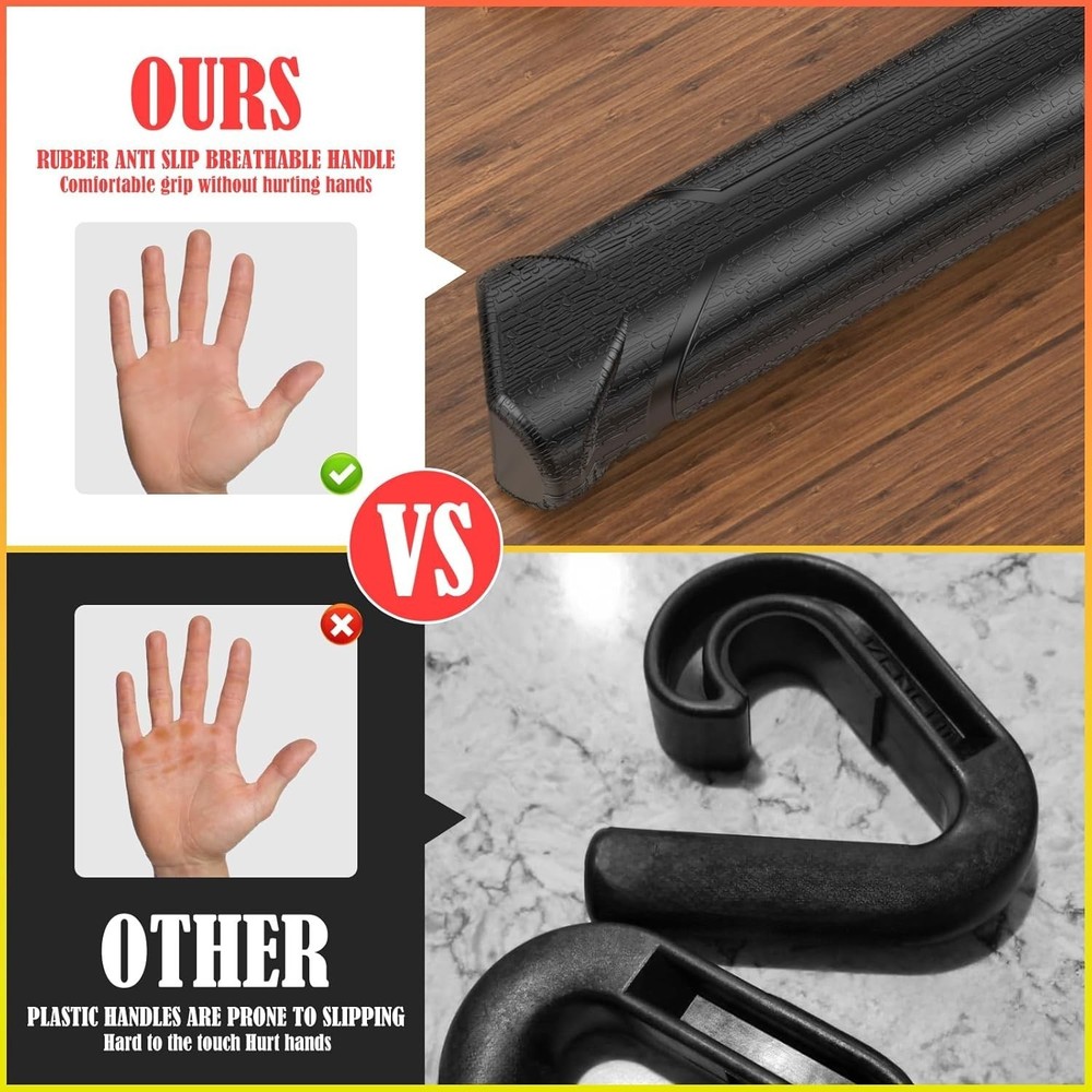 Neutral Grip Handles Pull Up Bar Pull Up Handles W/ Ergonomic Portable Hooks
