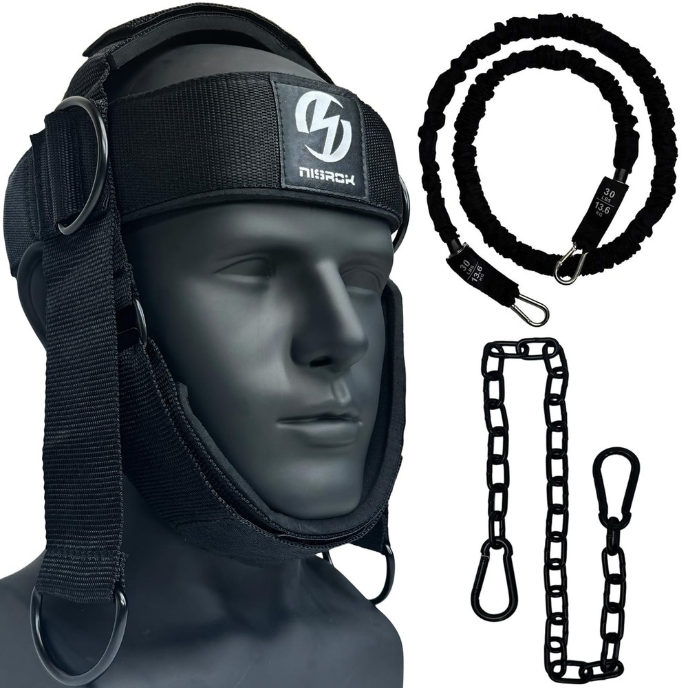 Neck Harness for Increases Core Strength - One Size, Black
