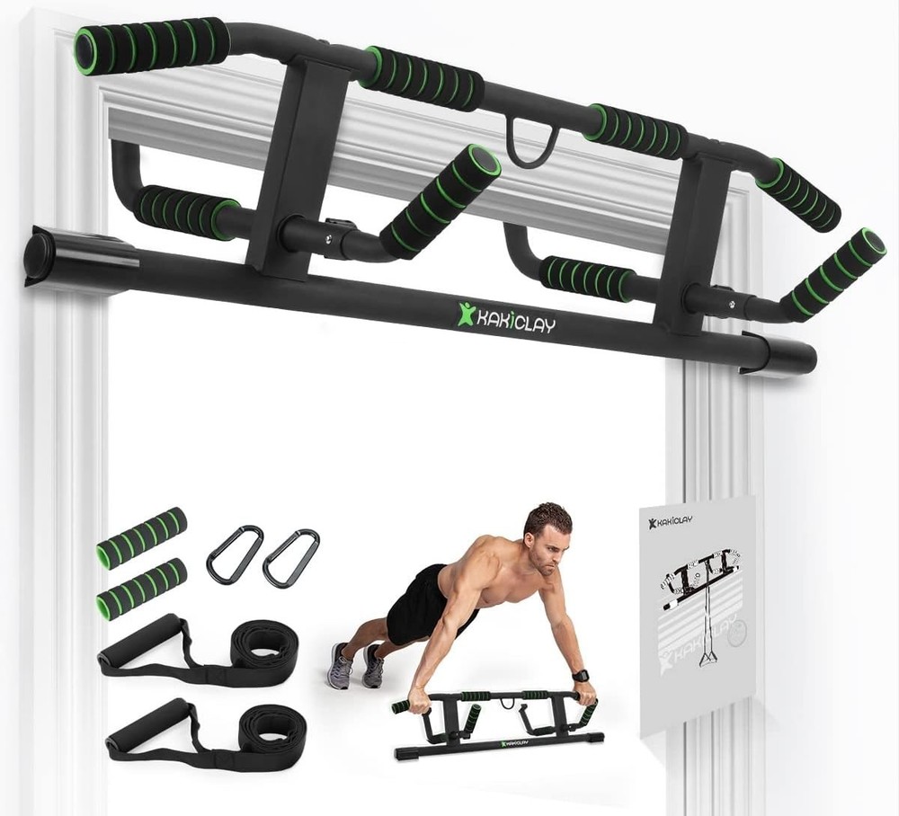 Multi-Grip Doorway Mount Pull Up Bar with Smart Larger Hooks Technology