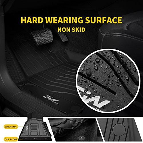  Floor Mats Compatible for Benz C-Class 2016 Black