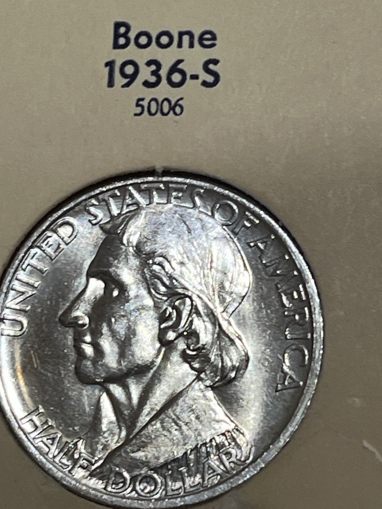 1937-S Boone Commemorative Half Dollar