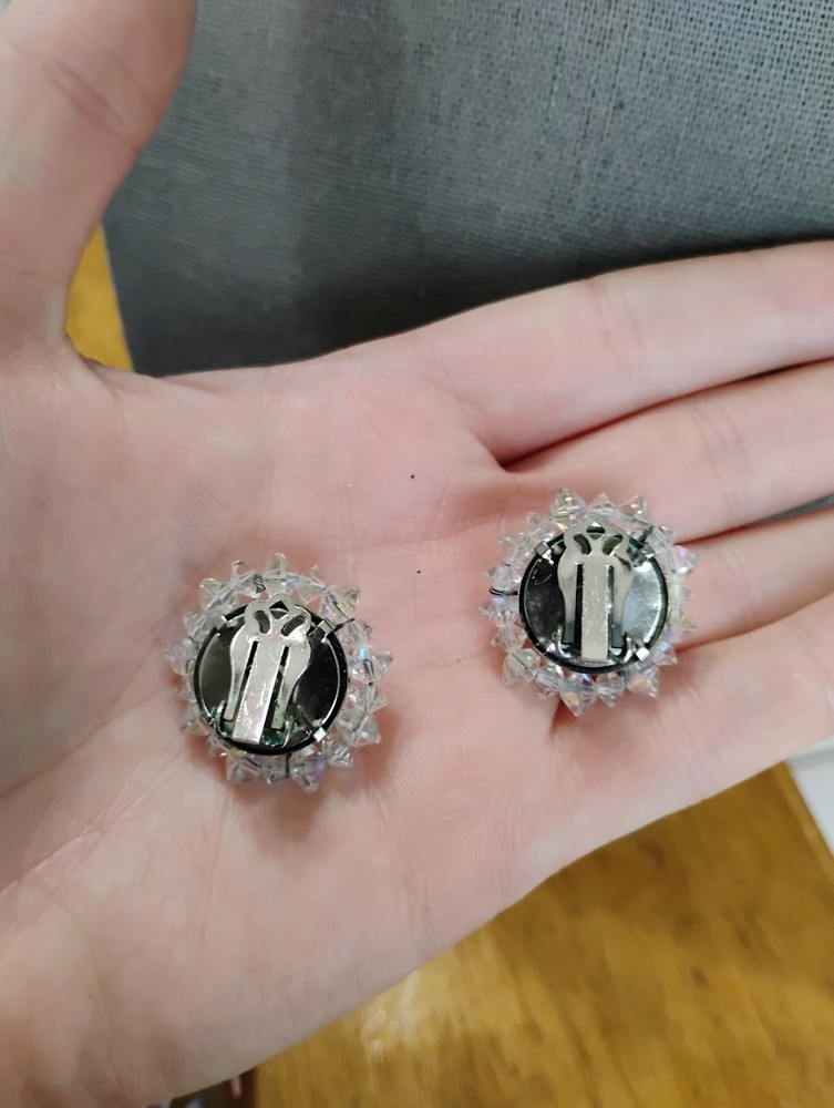 Sparkly clip on earrings