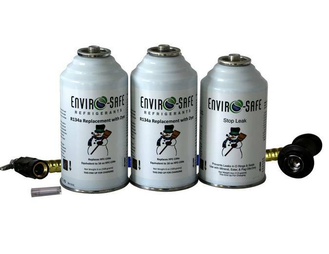 Enviro-Safe R134a Replacement Refrigerant w/Dye & Stop Leak Kit