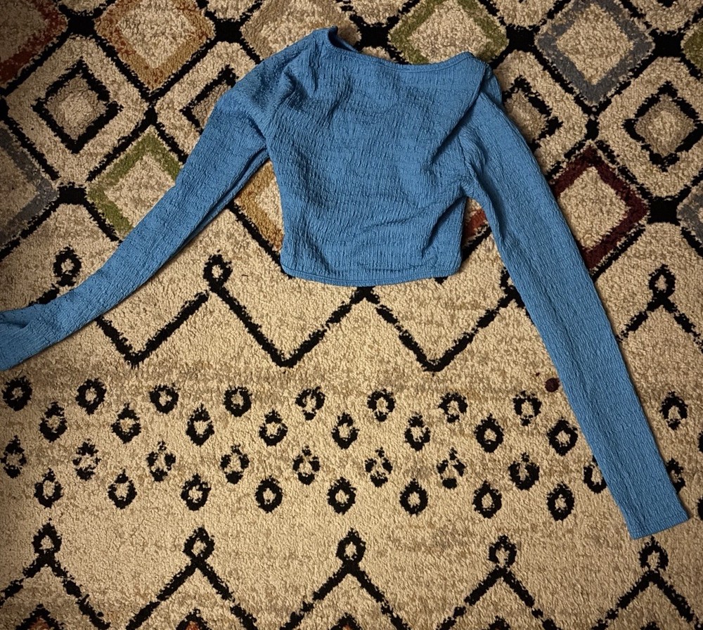 Blue Fashion Nova Crop Top