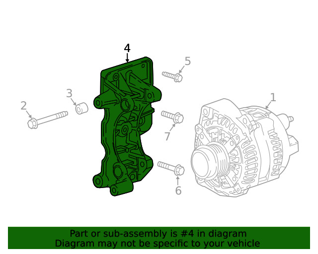 Genuine GM Alternator Bracket 12673115