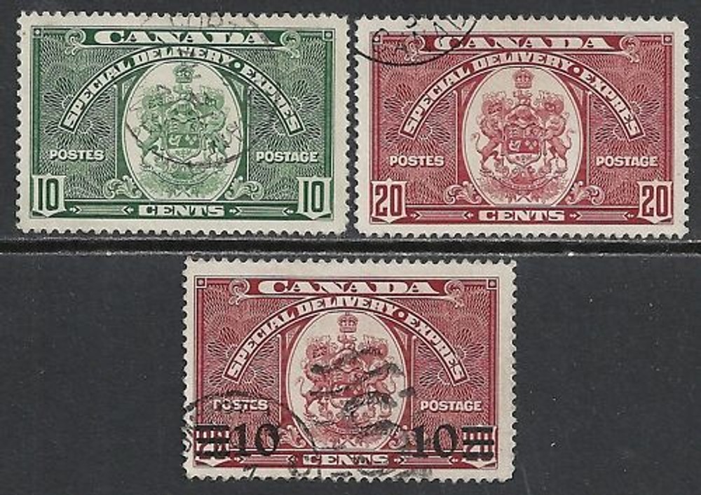 Canada 1938 SG S9-S11  CANC  VF