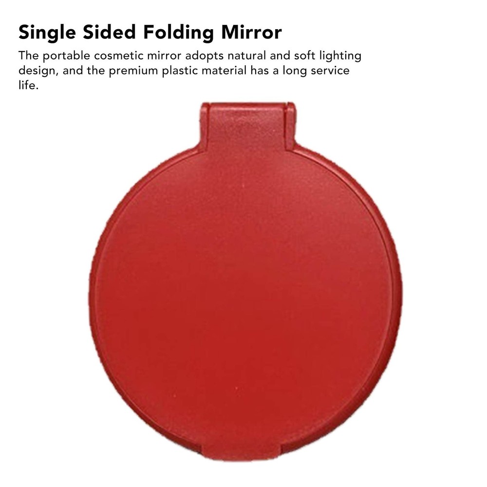 Fdit Single Sided Folding Circular Mirror, Lightweight Compact Cosmetic Pocke...