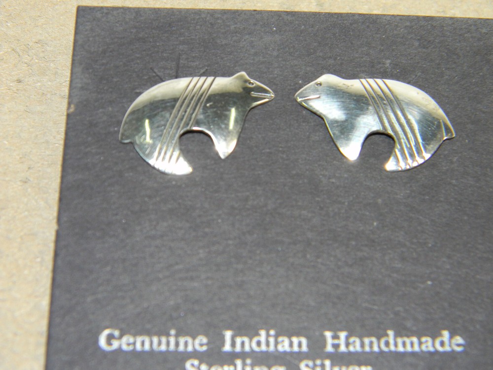 Tomas Singer Sterling Silver Bear Earrings NWT