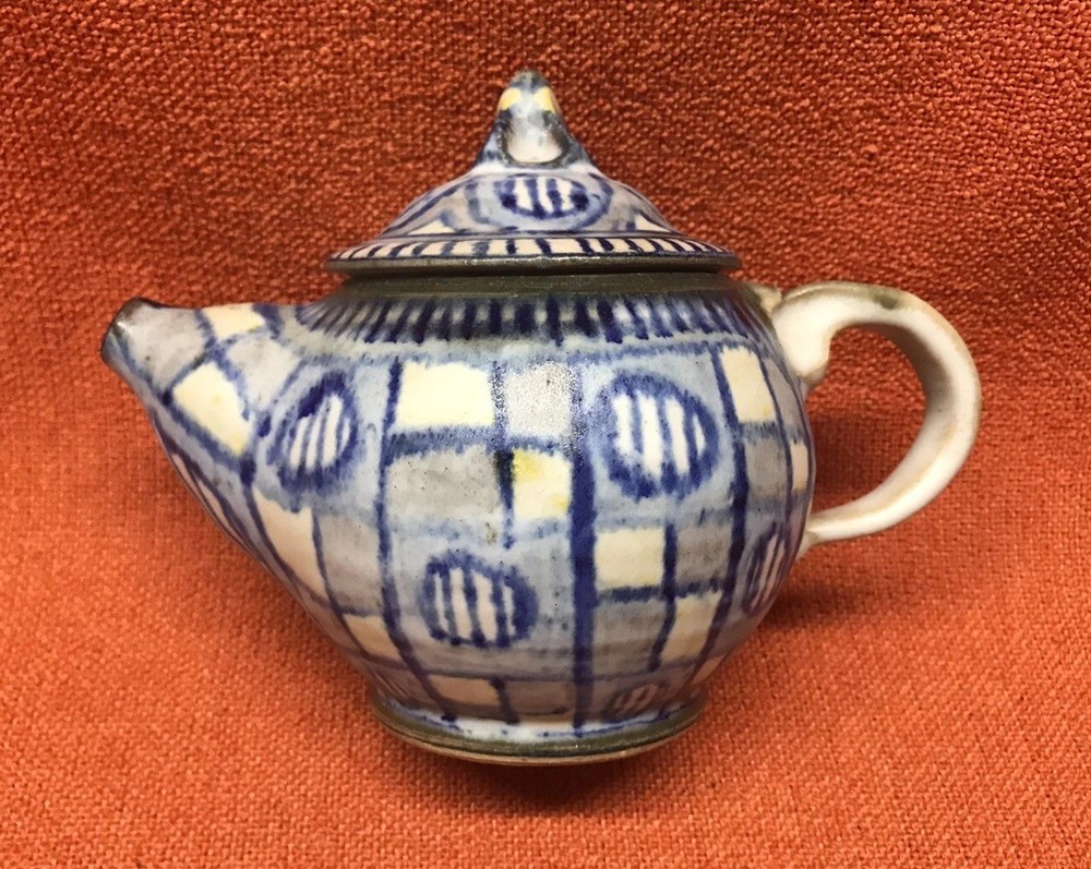 Mid Century Studio Pottery Ceramic Tea Pot Signed