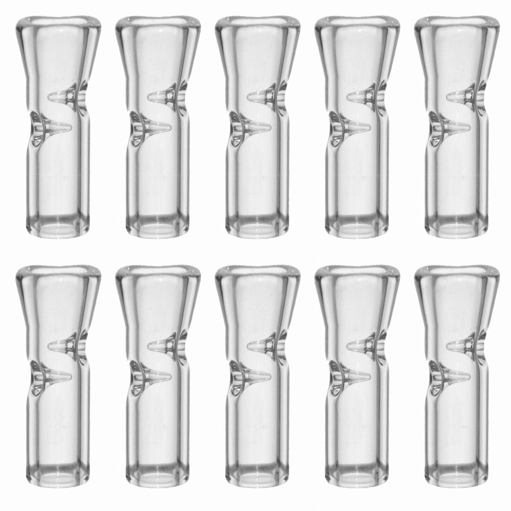 Reusable Glass Filter Tips Mouthpieces, Tip Ø9mm Outer Transparent