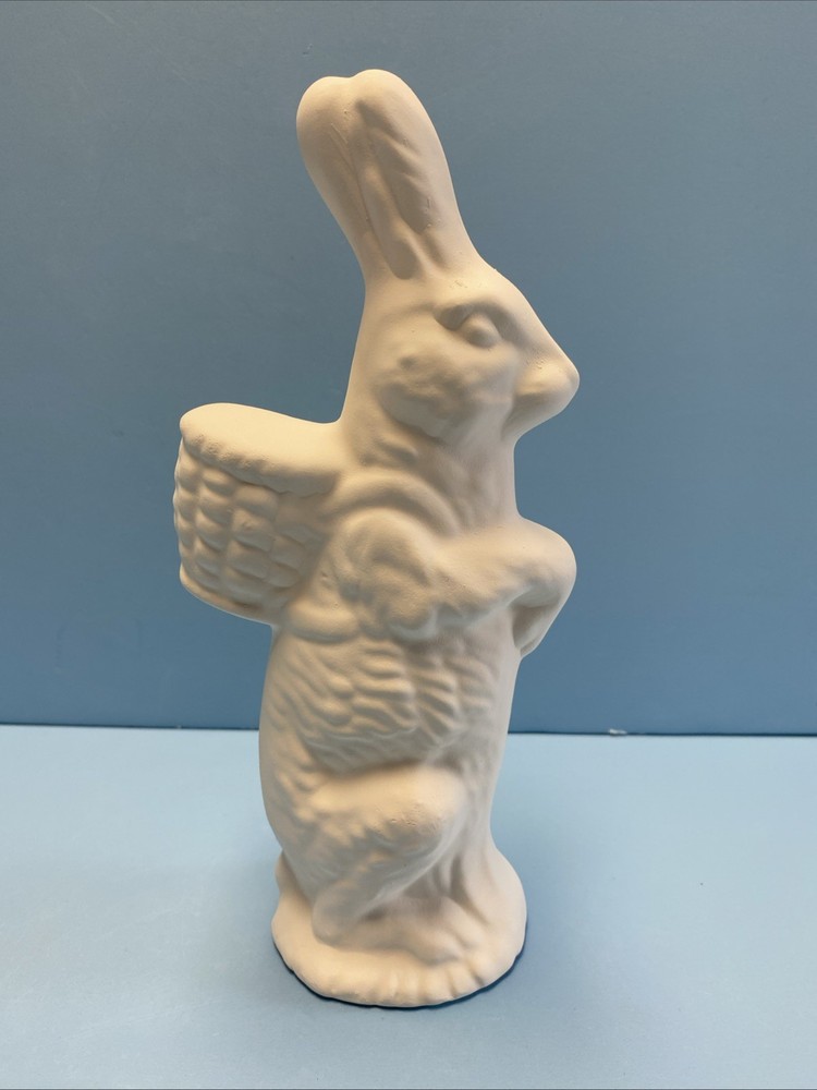 Ceramic Bisque Chocolate Rabbit Easter Bunny Ready to Paint
