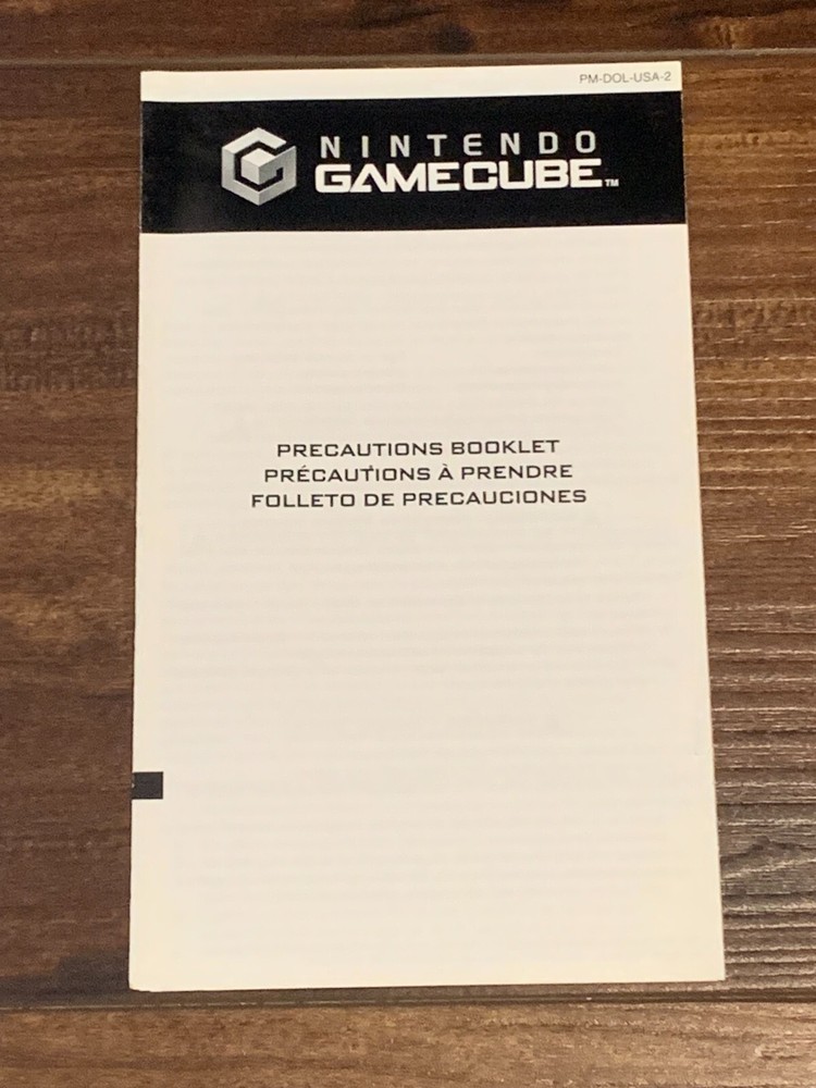 Precautions Booklet Nintendo Gamecube Instruction Manual Only
