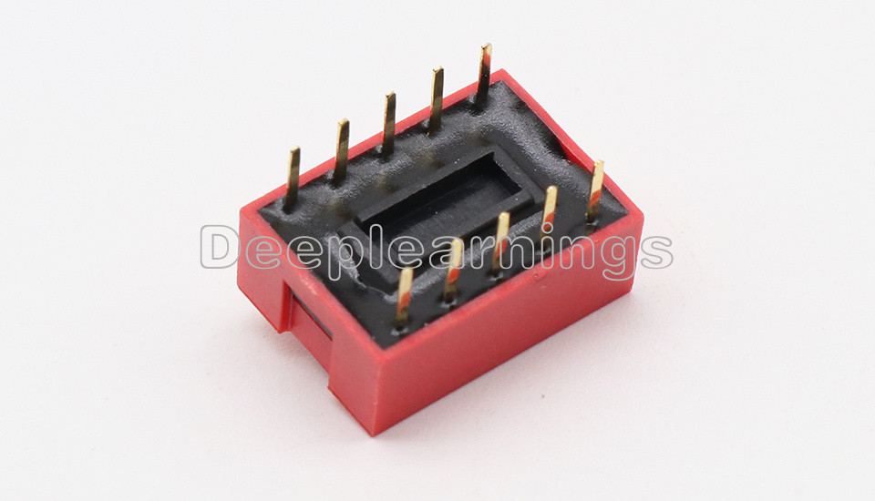 10Pcs Slide Type Switch Module 2.54mm 5-Bit 5 Position Way DIP Red Pitch