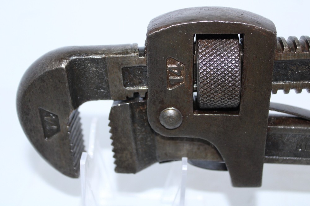 Vintage Blue Grass Pipe Wrench w/Wood Handle